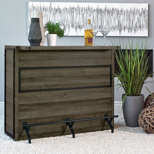 Coaster Joe 5-Shelf Composite Wood Home Bar Wine Cabinet Aged Oak