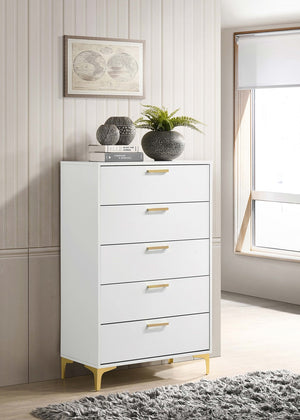 Coaster Kendall 5-Drawer Bedroom Chest White