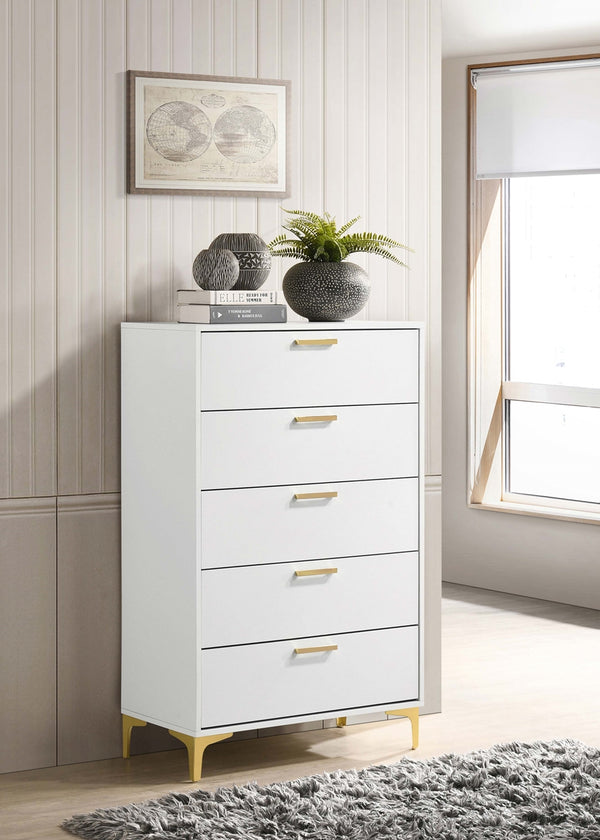 Coaster Kendall 5-Drawer Bedroom Chest White