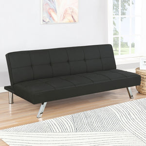 Coaster Joel Upholstered Tufted Convertible Futon Black