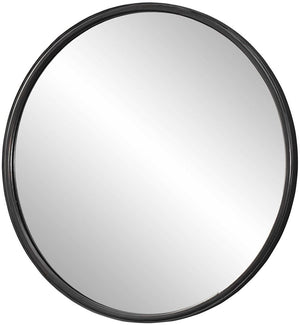 Uttermost Dawsyn Aged Black Round Mirror