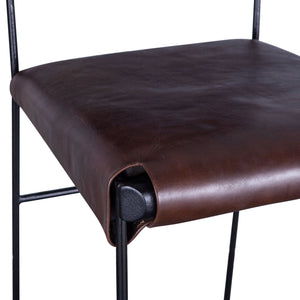 Home Trends Design New York Counter Armless Chair Chocolate Leather
