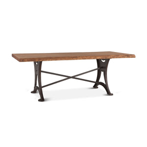 Home Trends Design Organic Forge 106-Inch Rectangle Live Edge Dining Table