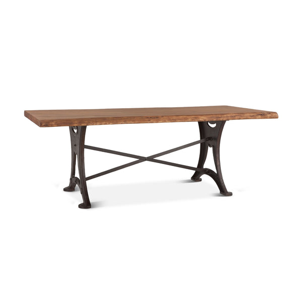 Home Trends Design Organic Forge 106-Inch Rectangle Live Edge Dining Table