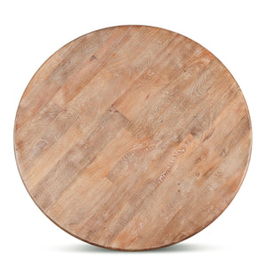 Home Trends Design San Rafael 72-Inch Round Mango Wood Dining Table