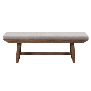 Steve Silver Riverdale Driftwood Upholstered Bench