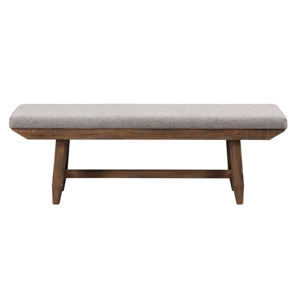 Steve Silver Riverdale Driftwood Upholstered Bench