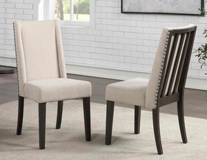 Steve Silver Napa Beige Upholstered Side Chair In Dusky Cedar