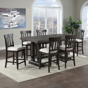 Steve Silver Napa Counter-Height Table & 6 Chairs In Dusky Cedar