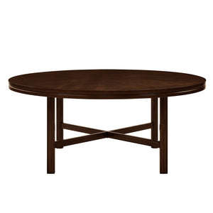 Steve Silver Hartford 72-Inch Round Dining Table In Deep Espresso Finish