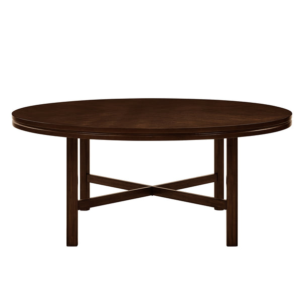 Steve Silver Hartford 72-Inch Round Dining Table In Deep Espresso Finish