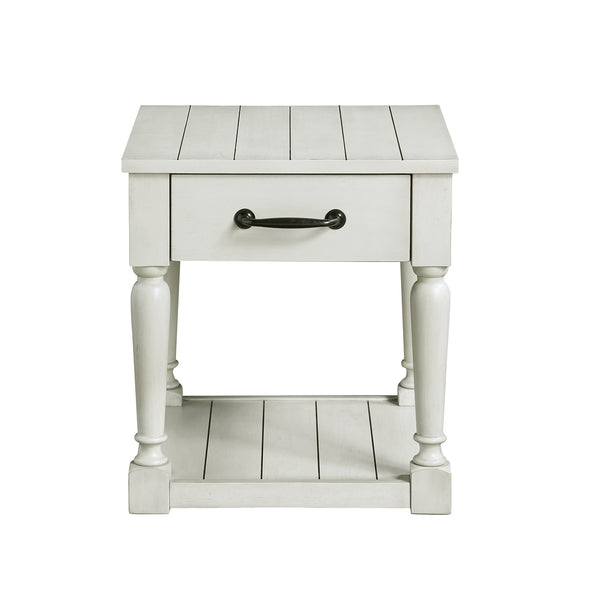 Steve Silver Hemingway End Table In Alabaster