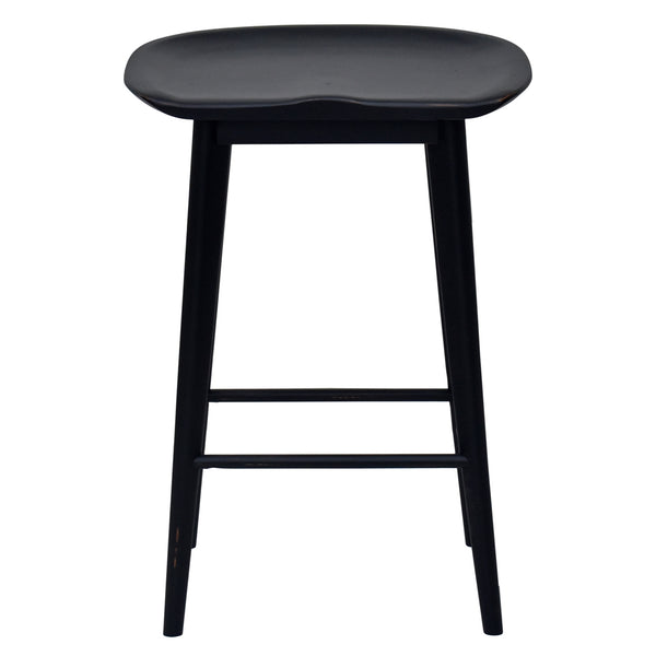Steve Silver Hilton 24-Inch Backless Counter-Height Stool In Modern Black