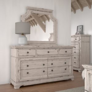American Woodcrafters Providence 7-Drawer Dresser Antique White