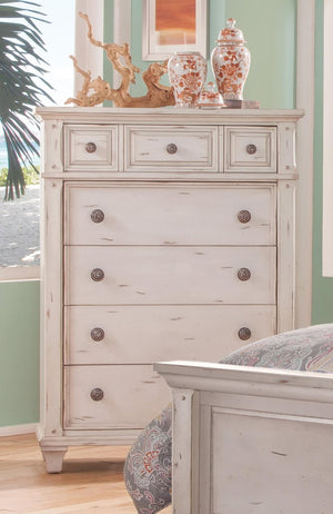 American Woodcrafters Sedona Chest Cobblestone White