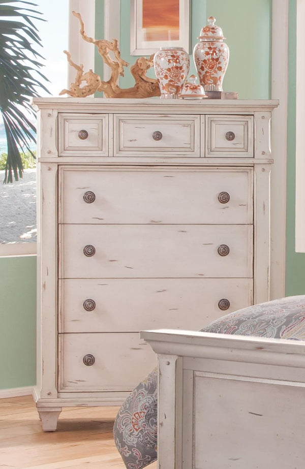 American Woodcrafters Sedona Chest Cobblestone White