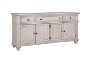 American Woodcrafters Sedona 72-Inch TV Console Cobblestone White