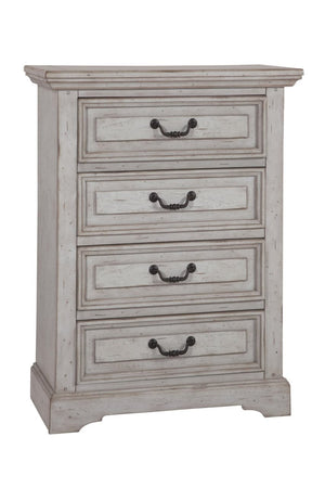 American Woodcrafters Stonebrook 4-Drawer Chest Light Distressed Antique Gray