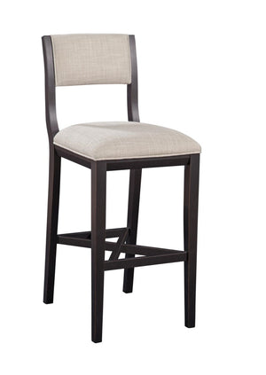 American Woodcrafters Barcelona Fabric Wood Stool Midnight Black