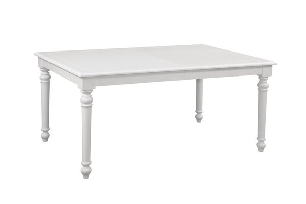 American Woodcrafters Cottage Traditions White Finish 5-Piece Leg Table Dining Set