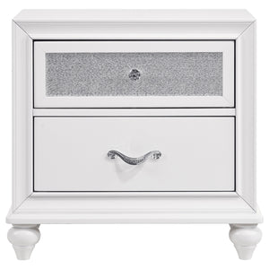 Coaster Barzini 5-Piece King Button Tufted Bedroom Set White