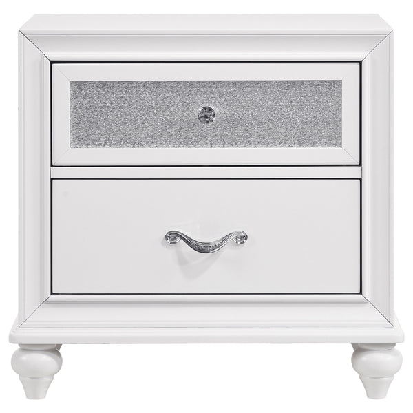 Coaster Barzini 5-Piece King Button Tufted Bedroom Set White