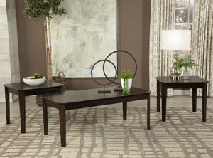 Coaster Amaro 3-Piece Coffee & End Table Set Dark Brown