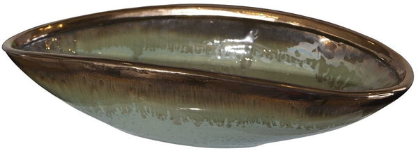 Uttermost Iroquois Green Glaze Bowl