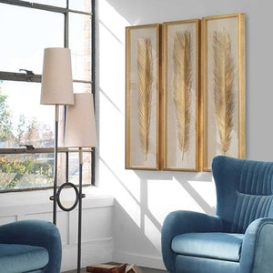Uttermost Palma 3-Piece Gold Leaf Shadow Box Wall Art
