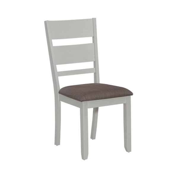 Liberty Furniture Brook Bay 5-Piece Carbon Grey/Textured White Finish Trestle Dining Table Set
