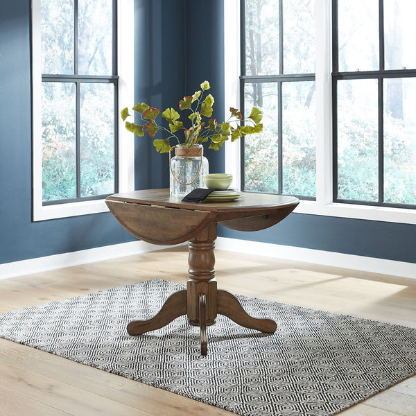 Liberty Furniture Carolina Crossing 5-Piece Antique Honey Drop Leaf Casual Dining Table Set