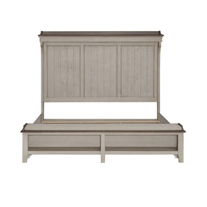 Liberty Furniture Ivy Hollow Weathered Linen King Mantle Storage Bed