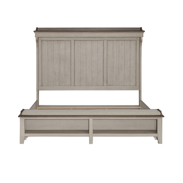 Liberty Furniture Ivy Hollow Weathered Linen King Mantle Storage Bed