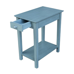 John Thomas Destinations Narrow End Table in Ocean Blue