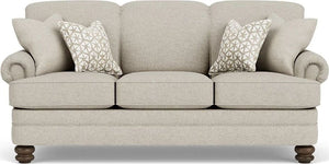 Flexsteel Bay Bridge Silver Fabric Driftwood Sofa