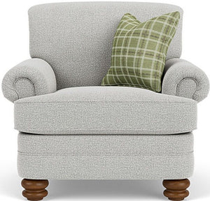 Flexsteel Bay Bridge Silver Fabric Glacier Chair