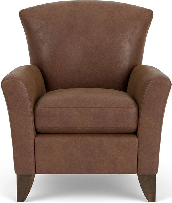 Flexsteel Jupiter Brown Silt Leather Chair