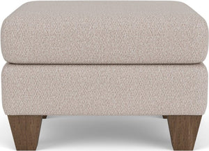 Flexsteel Moxy Linen Ottoman with Square Legs