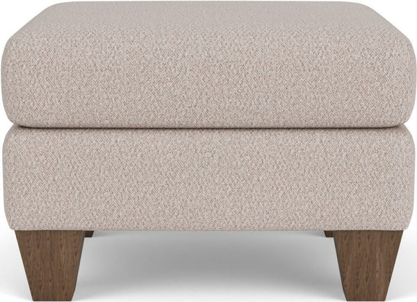 Flexsteel Moxy Linen Ottoman with Square Legs