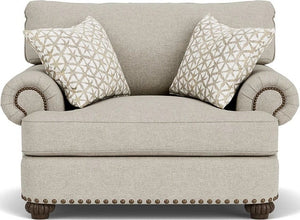 Flexsteel Patterson Silver Driftwood Chair with Nailhead Trim