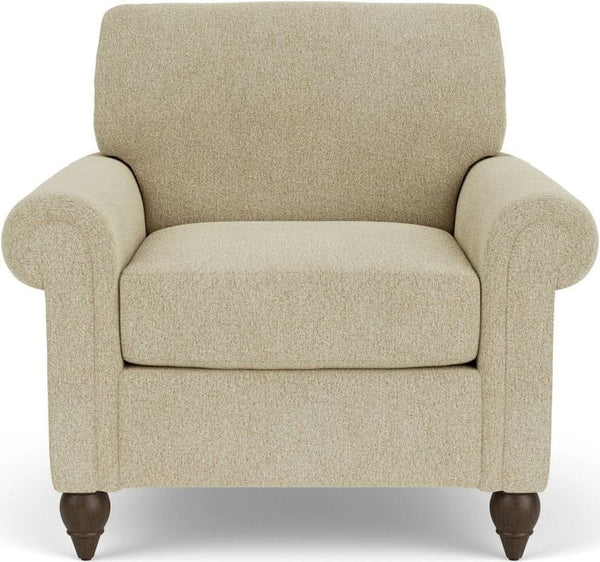 Flexsteel South Haven Antique Cream Rolled Arm Chair