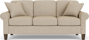 Flexsteel South Haven Fossil Rolled Arm Sofa with Square Legs