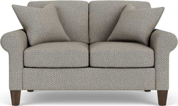 Flexsteel South Haven Gray Quarry Rolled Arm Loveseat