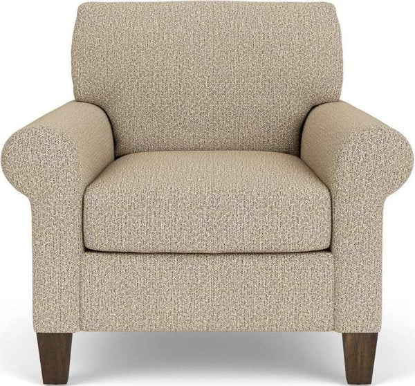 Flexsteel South Haven Rolled Arm Fossil Chair