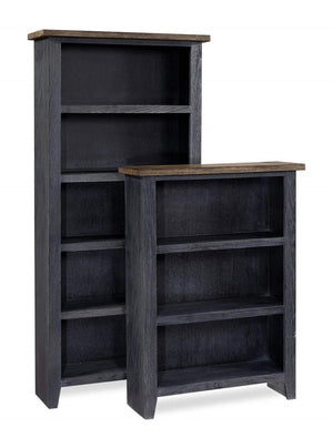 Aspenhome Eastport Drifted Black 60 Inch Bookcase with 3 Fixed Shelves