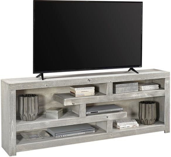 Aspenhome Avery Loft Limestone 72 Inch Open Display/Tv Stand Console
