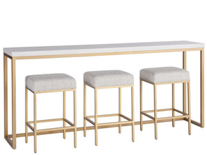 Universal Love. Joy. Bliss. Miranda Kerr Home Soft Gold Metal Console Bar Table