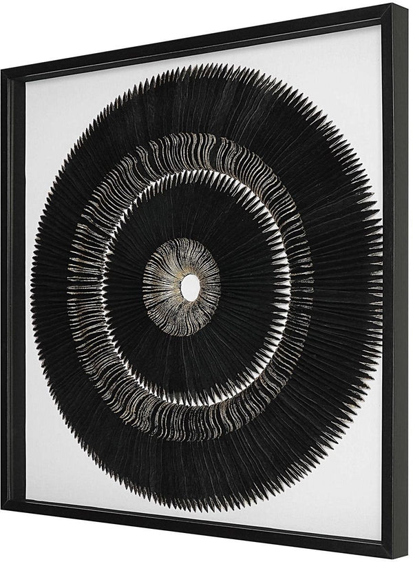 Uttermost Sandara Black/Gold Leaf Shadow Box
