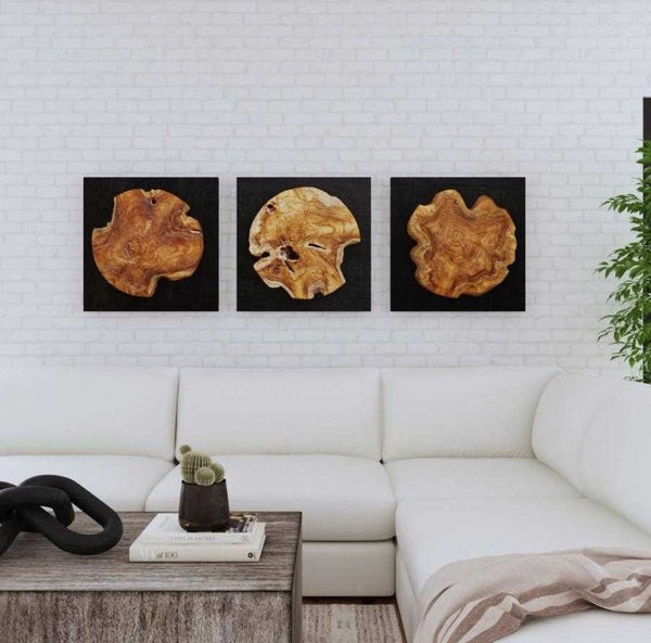 Uttermost Kolini 3-Piece Black/Brown Wall Decor Set