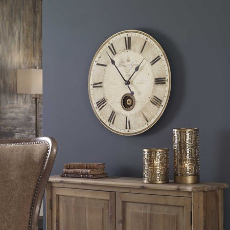 Uttermost Harrison Gray 23 Inch Clock